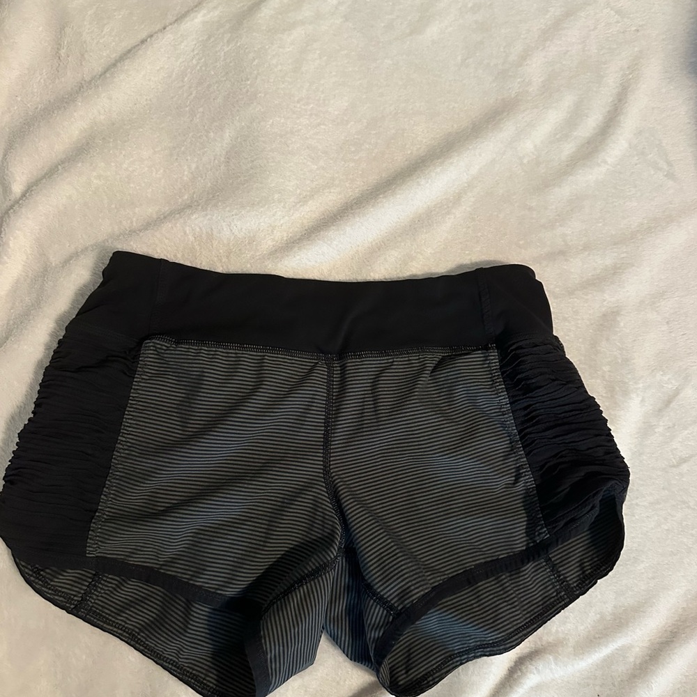 Lululemon Athletica Black and Gray Athletic Shorts